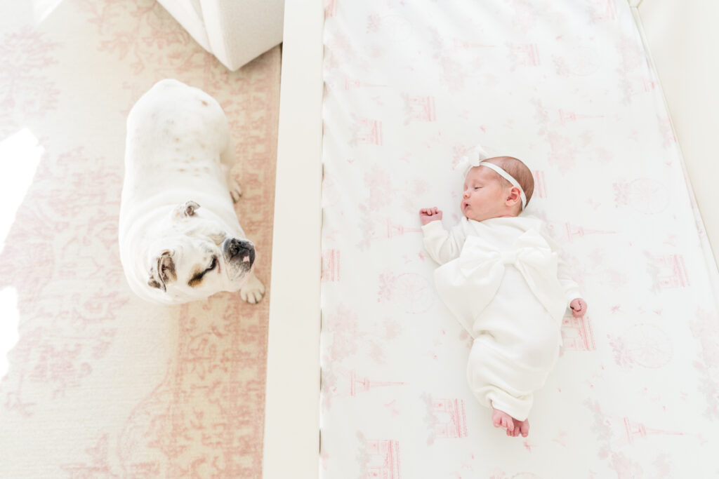 Candid newborn portrait in an Austin home, showing soft baby details and natural light