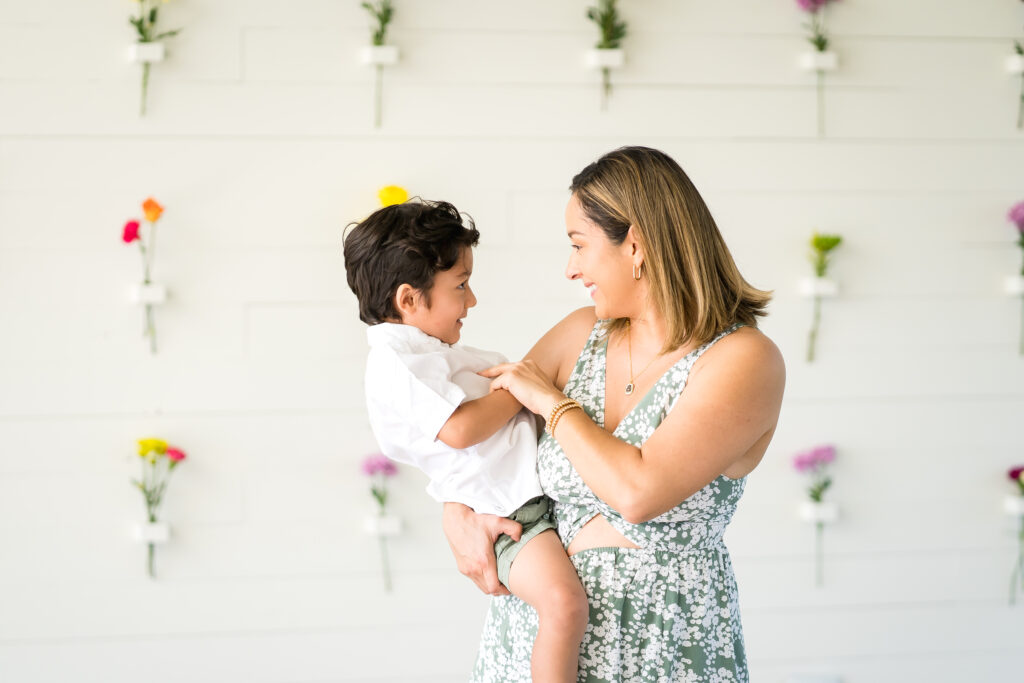 Motherhood session photos with a mom and her son, taken by Alissa Cordoba Photography.