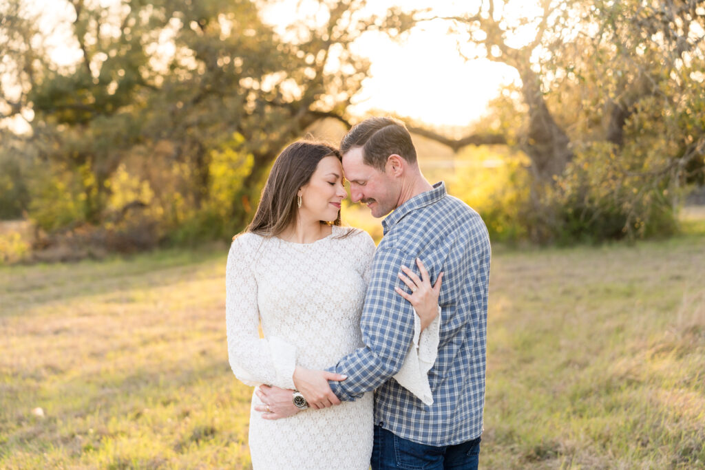Maternity session photographed at Circle C in Austin, Texas