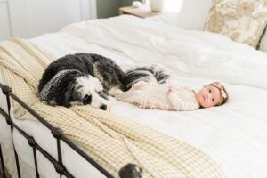 lifestyle newborn session in Austin