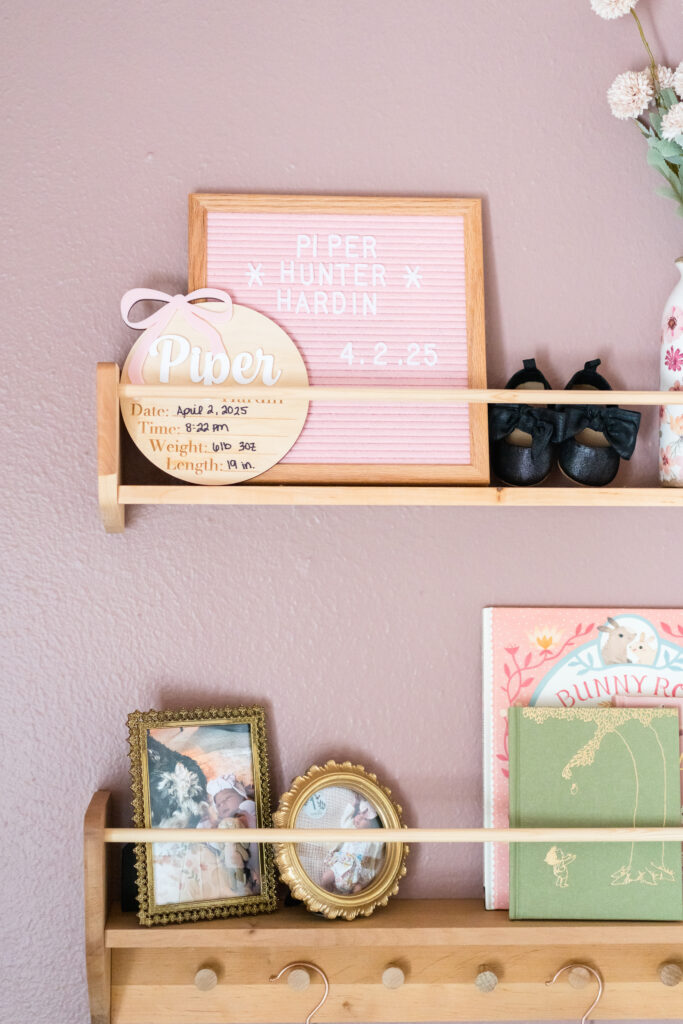 Nursery details photographed by Alissa Cordoba Photography.